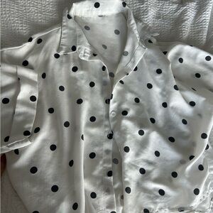 Polka dot button up